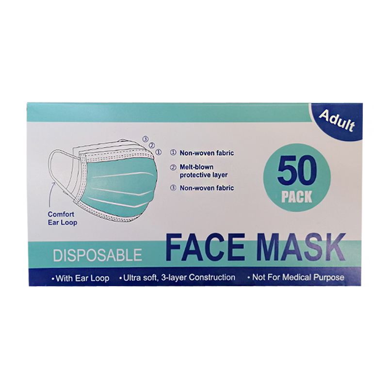 Disposable Face Masks 50 Pack
