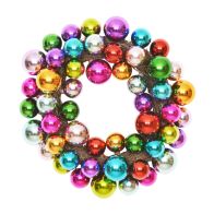 See more information about the Bauble Wreath Multicolour 35cm