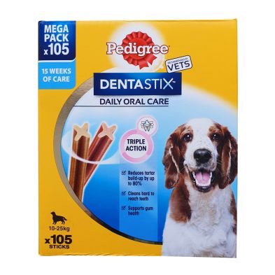 105 Pedigree Dentastix Sticks Medium Dog