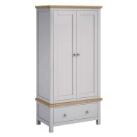 See more information about the Lucerne Oak Grey 2 Door 1 Drawer Gents Wardrobe