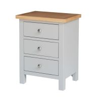 See more information about the Lucerne Oak Grey 3 Drawer Bedside Table