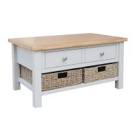 See more information about the Lucerne Oak Grey 2 Drawer Coffee Table