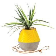 See more information about the Yellow Hanging Artificial Planter