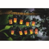 See more information about the Lantern Solar Garden String Lights Decoration 10 Orange LED - 3.8m by Bright Garden