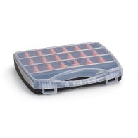 See more information about the Plastic Organiser 22 Compartments 32cm - Black & Clear by Essentials