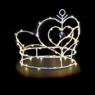 See more information about the Christmas Tree Topper Crown White Metal 17cm