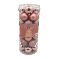 See more information about the 35 Christmas Baubles 6cm - Blush Pink