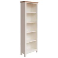 See more information about the Aurora Mist Tall Bookcase Oak Light Grey 5 Shelves