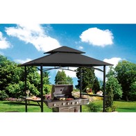 See more information about the Luxury Garden BBQ Shelter by Croft 1.5 x 2.4M Doubled Vented Black