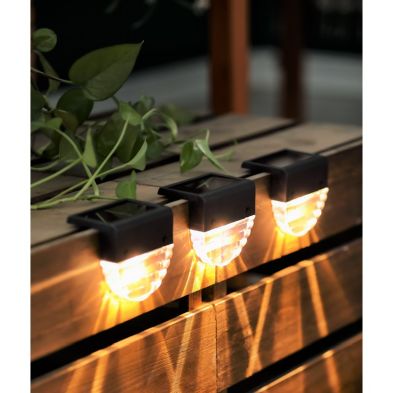 Image of 3 Pack Solar Garden Wall Light Decoration 2 Multicolour LED - 9cm by Bright Garden