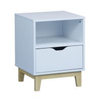 See more information about the Malmo Bedside Table White 1 Shelf 1 Drawer
