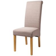 See more information about the London Dining Chair Wood & Fabric Beige