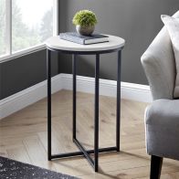 See more information about the Deco Circular Side Table Black & White