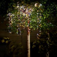 See more information about the Christmas Cluster Icicle Lights Snowfall White & Warm White Outdoor 576 LED - 2.5m by Astralis