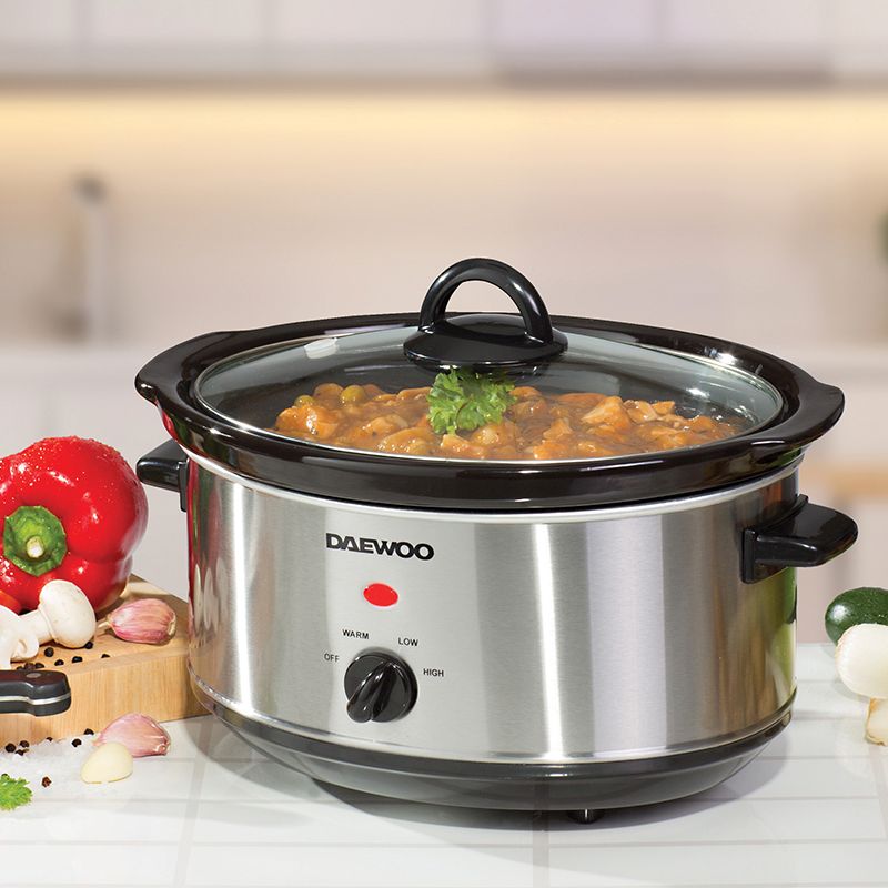Daewoo Slow Cooker Stainless Steel - 3.5L