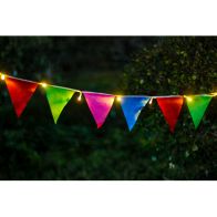 See more information about the Bunting Solar Garden String Lights Decoration 12 Warm White LED - 4.6m by Bright Garden