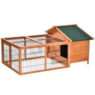 See more information about the PawHut Wooden Rabbit Hutch Outdoor