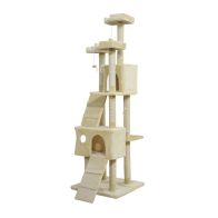 See more information about the PawHut Cat Tree Scratching Post 27L×27W×28.5H cm-Beige