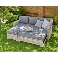 See more information about the Oxborough Rattan Garden Sofa Set by E-Commerce - 3 Seats Grey