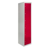 See more information about the Steel Locker 6 Compartments 180cm - Grey & Red Flatpack by Raven
