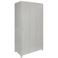 See more information about the Steel Locker 3 Compartments 180cm - Grey & Red Storage by Raven