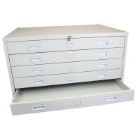 See more information about the Architects Chest of Drawers Metal Off-white 5 Drawers