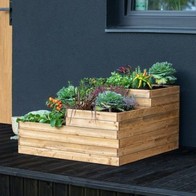 See more information about the Four Section Planter - Brown by EKJU