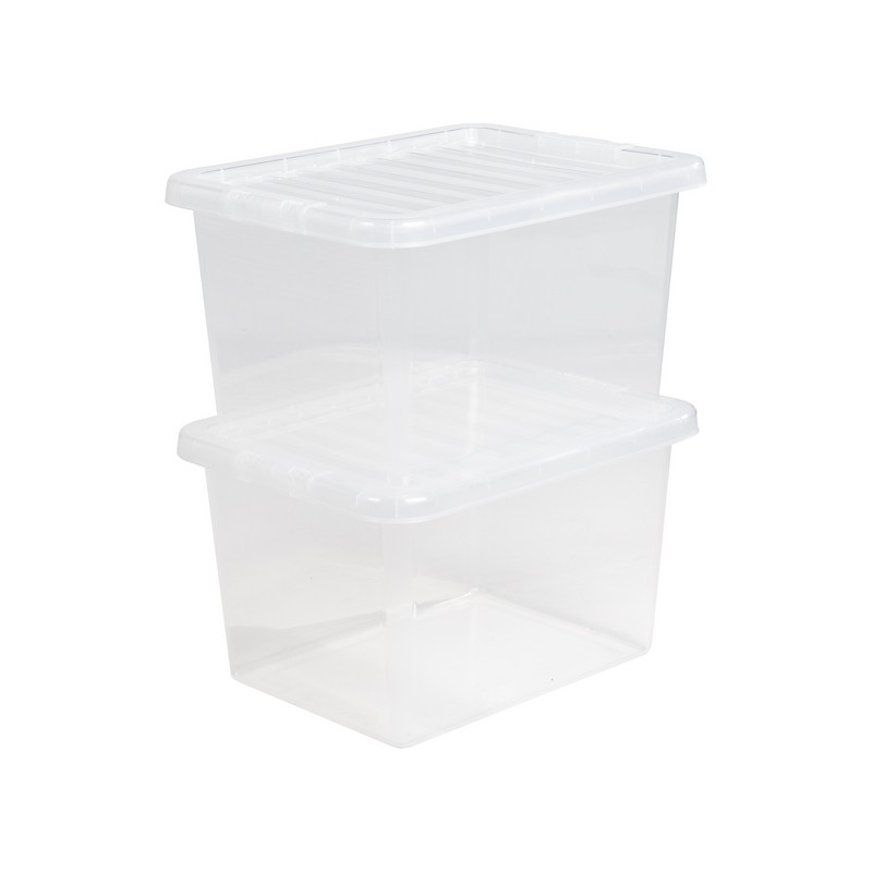 Plastic Storage Box 25 Litres - Clear Crystal by Wham