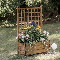 See more information about the Flower Box Planter Trellis - Brown by EKJU