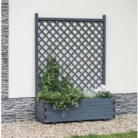 See more information about the Flower Box Planter Trellis - Charcoal by EKJU