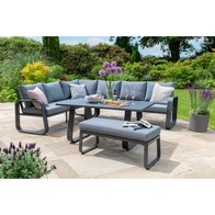 See more information about the Babingley Garden Corner Sofa by Handpicked - 8 Seats Grey Cushions