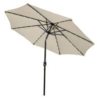See more information about the Solar LED Tilt Garden Parasol by Raven - 2.7M Cream