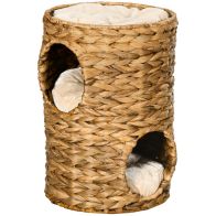 See more information about the PawHut 47cm Cat Barrel Tree for Indoor Cats with 2 Cat Houses