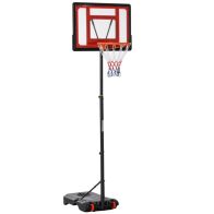 See more information about the Homcom Portable Basketball Stand 160-210cm Adjustable Height Sturdy Rim Hoop Base Net
