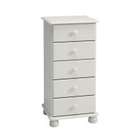 See more information about the Barnaby White Tall Boy Chest Of 5 Drawers