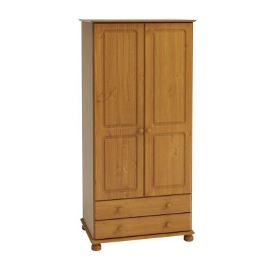 Barnaby Tall Wardrobe Pine 2 Door 2 Drawer