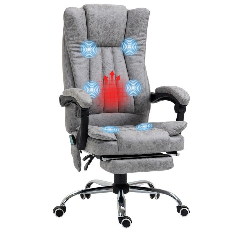 Vinsetto 6 Point Vibrating Massage Office Chair With Heat