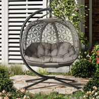 See more information about the Outsunny Outdoor Double Hanging Chair