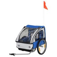 See more information about the Homcom Trailer for Kids Steel Frame Children's 2-Seater Bicycle Trailer Blue