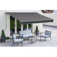 See more information about the Easy Fit Garden Awning by Greenhurst 2.5 x 2M Plain Charcoal