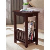 See more information about the Kilburn 60cm Lounge Magazine Rack - Mahogany Colour