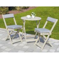 See more information about the Raffles Garden Bistro Set by Greenhurst - 2 Seats Grey Cushions