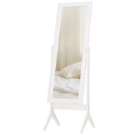 See more information about the Homcom Freestanding Dressing Mirror Bedroom Tall Adjustable Angle 148x47cm White
