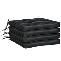 See more information about the Outsunny Set Of 4 Garden Seat Cushion With Ties 42 X 42cm Replacement Dining Chair Seat Pad Black