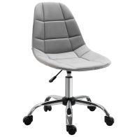 See more information about the Vinsetto Ergonomic Office Chair Velvet Computer Home Study Chair Armless With Wheels Grey