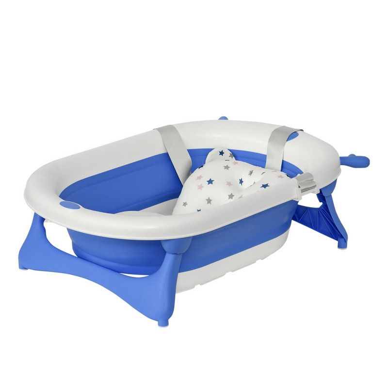 Homcom Foldable Portable Baby Bath Tub w/ Temperature-Induced Water Plug for 0-3 years
