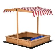 See more information about the Outsunny Kids Wooden Sandbox
