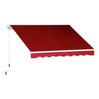 See more information about the Outsunny Manual Retractable Patio Awning Shelter Uv Protection 2.5Mx2M
