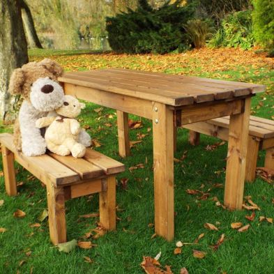 Charles Taylor Little Fellas 4 Seat Kids ECO Garden Bench & Table