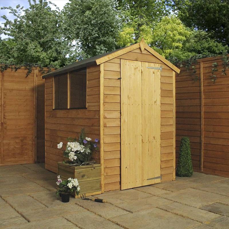 Mercia 4' 3" x 5' 10" Apex Shed - Budget Dip Treated Overlap
